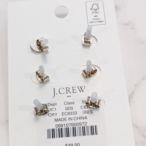 J.Crew Factory Holiday Lights Stud Earrings Set-of-Three - Picture 4 of 6